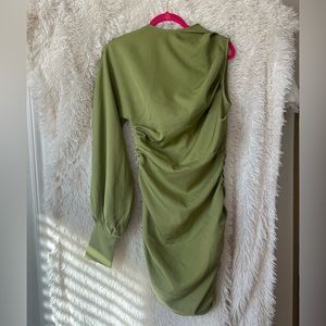 Sage Green One Sleeve Bodycon Dress